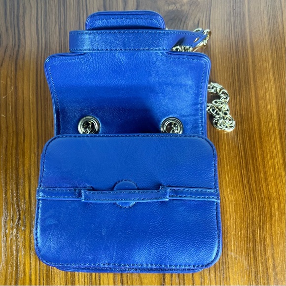 Zac Posen Z Spoke Mini Leather Crossbody Bag Purple Good Condition - Picture 9 of 11